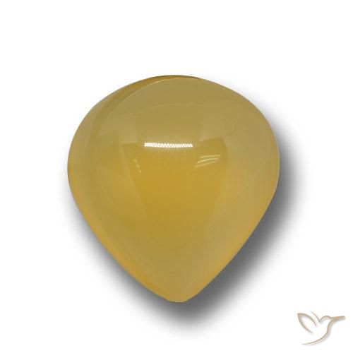 4.50ct 자연스러운 골든 오렌지 마노, 배 모양, 투명한