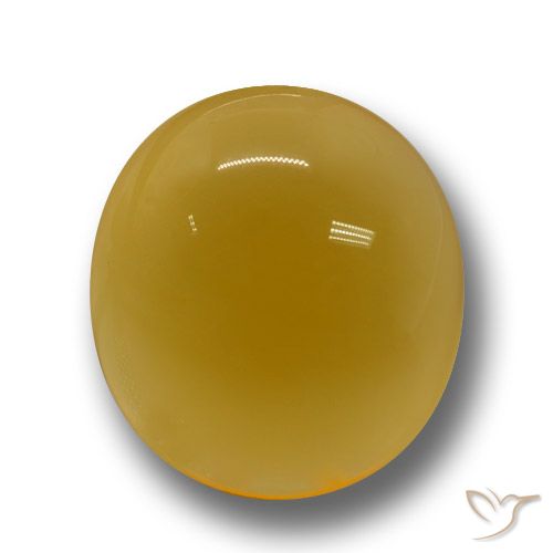 6.08ct 자연스러운 골든 오렌지 마노, 타원형, 투명한