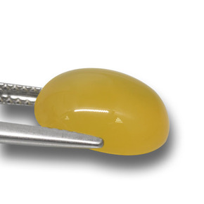 5.47캐럿 천연 골든 오렌지 마노, 타원형 컷, 투명한