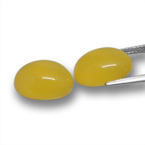 11.90캐럿 천연 황색을 띠는 금 아게이트 보석, 타원형 컷, 12.9×10.8 mm, 투명한