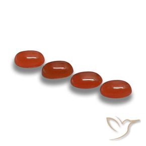 2.15캐럿 천연 파이어 레드 마노 보석, 타원형, 투명한