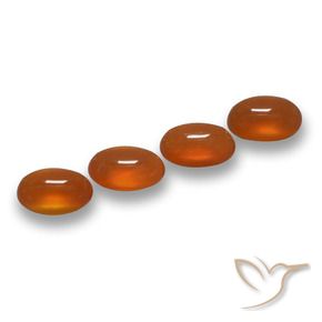 2.30캐럿 천연 딥 오렌지 마노 보석, 타원형, 투명한