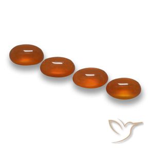 2.30캐럿 천연 딥 오렌지 마노 보석, 타원형, 투명한