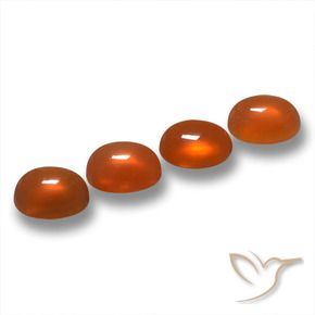 1.66캐럿 천연 미디엄 오렌지 마노 보석, 타원형, 투명한