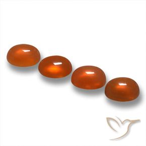 1.66캐럿 천연 미디엄 오렌지 마노 보석, 타원형, 투명한