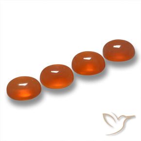 1.86캐럿 천연 딥 오렌지 마노 보석, 타원형, 투명한