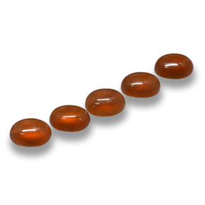 2.07캐럿 천연 미디엄 레드 아게이트 보석, 타원형 컷, 5×4 mm, 투명한
