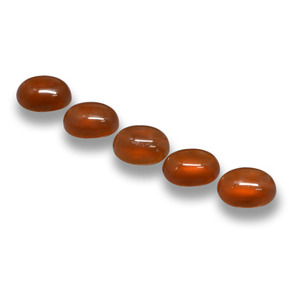 2.07캐럿 천연 미디엄 레드 아게이트 보석, 타원형 컷, 5×4 mm, 투명한
