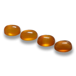 2.88캐럿 천연 미디엄 오렌지 아게이트 보석, 타원형 컷, 6.1×4 mm, 투명한