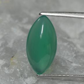 1.77캐럿 천연 쿨 그린 아게이트, 마퀴즈, 12.2×6.4 mm, 투명한