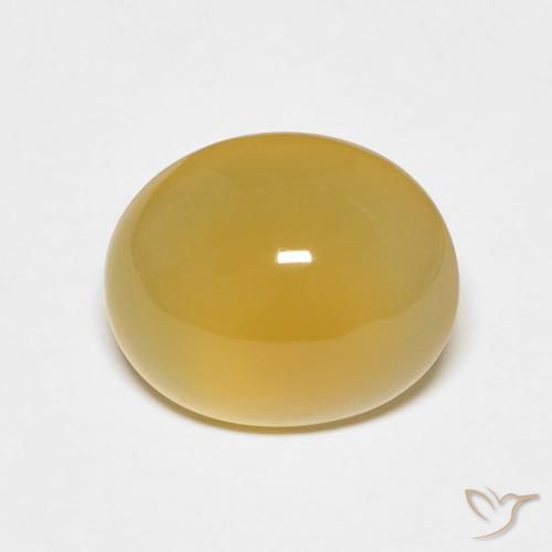 3.79ct 자연스러운 딥 옐로우 마노, 타원형, 투명한