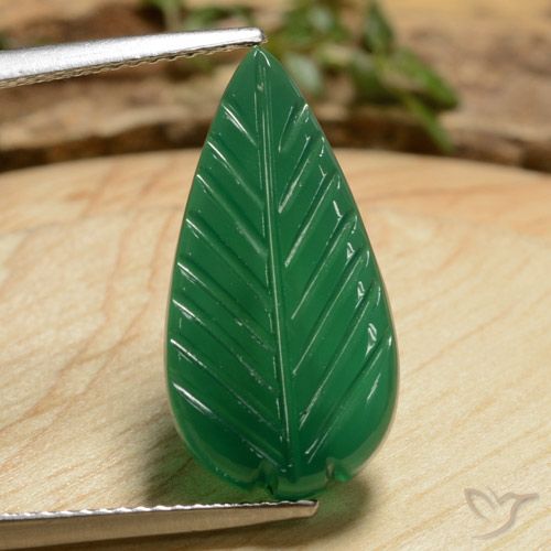 5.78캐럿 천연 미디엄 그린 마노, 팬시한, 투명한