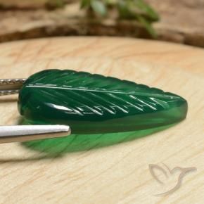 5.78캐럿 천연 미디엄 그린 마노, 팬시한, 투명한