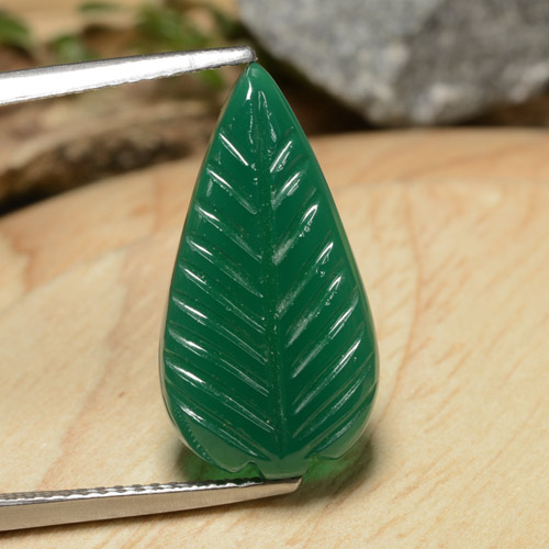 6.14캐럿 천연 노란빛 그린 아게이트, 멋진 모양, 19.4×10.3 mm, 투명한