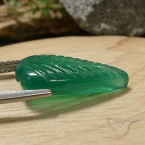 5.30캐럿 천연 클로버 그린 마노, 팬시한, 투명한