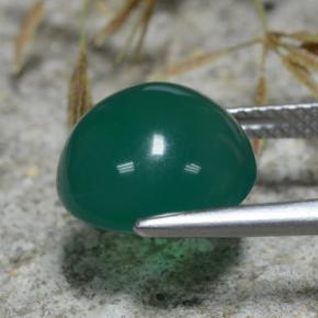 5.66캐럿 천연 노란빛 그린 아게이트, 라운드 컷, 11.26 mm, 투명한