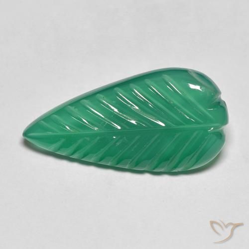 4.30ct 자연스러운 미디엄 딥 그린 마노, 팬시한, 투명한