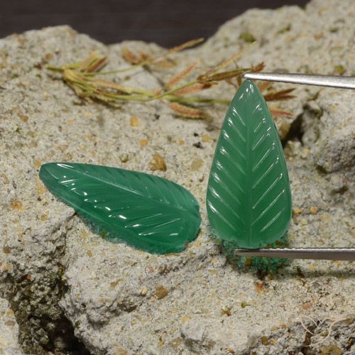 8.55캐럿 천연 따뜻한 녹색 마노 보석, 팬시한, 투명한