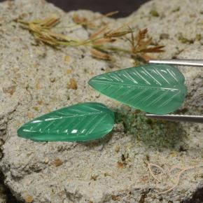 6.05캐럿 천연 미디엄 그린 마노 보석, 팬시한, 투명한