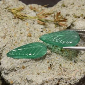 6.05캐럿 천연 미디엄 그린 마노 보석, 팬시한, 투명한