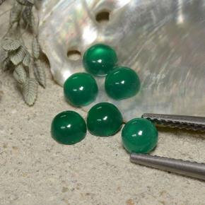 1.91캐럿 천연 노란빛 그린 아게이트 보석, 라운드 컷, 4.00 mm, 투명한