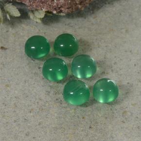 2.10캐럿 천연 딥그린 마노 보석, 라운드 컷, 투명한