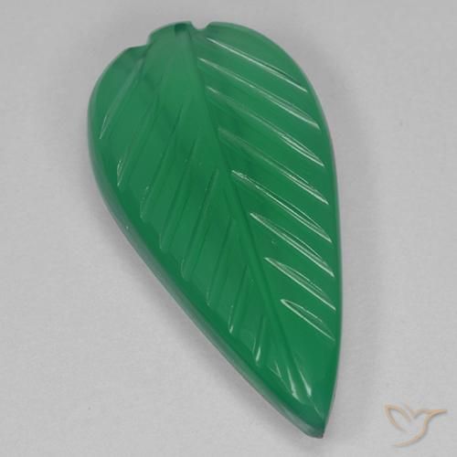 4.23ct 자연스러운 미디엄 그린 마노, 팬시한, 투명한