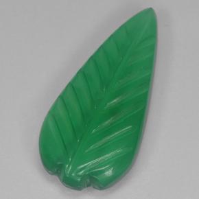 3.14캐럿 천연 미디엄 그린 아게이트, 플라워 컷, 19.7×9.1 mm, 투명한