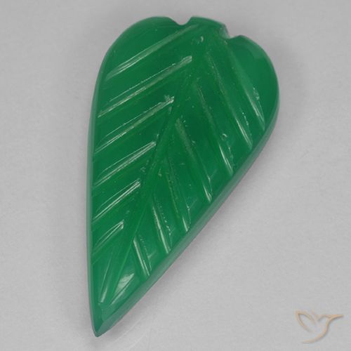 3.23캐럿 천연 따뜻한 녹색 마노, 플라워 컷, 투명한