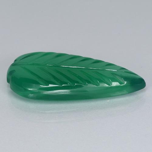 3.07캐럿 천연 포레스트 그린 아게이트, 멋진 모양, 17.6×8.5 mm, 투명한