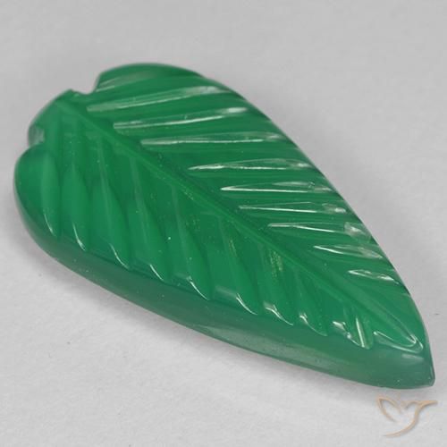 3.49ct 자연스러운 미디엄 그린 마노, 팬시한, 투명한