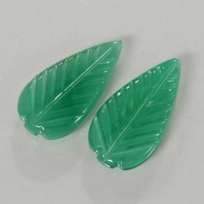 5.71캐럿 천연 라이트 그린 아게이트 보석, 플라워 컷, 17.9×9.5 mm, 투명한