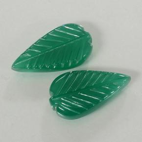 8.71캐럿 천연 미디엄 그린 아게이트 보석, 플라워 컷, 18×9.9 mm, 투명한