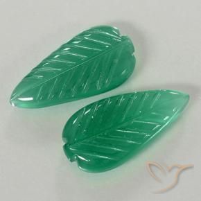 7.67캐럿 천연 따뜻한 녹색 아게이트 보석, 플라워 컷, 19×9.7 mm, 투명한