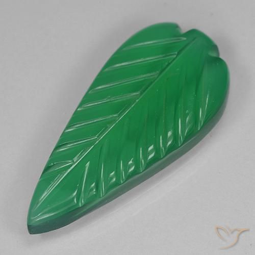 3.60ct 자연스러운 미디엄 그린 마노, 팬시한, 투명한