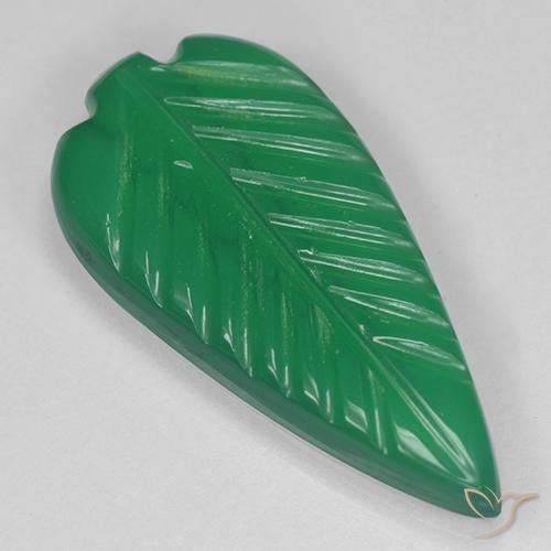 3.44ct 자연스러운 따뜻한 녹색 마노, 팬시한, 투명한