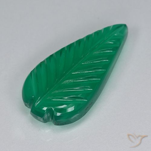 3.51ct 자연스러운 따뜻한 녹색 마노, 팬시한, 투명한