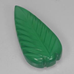 4.63캐럿 천연 미디엄 그린 아게이트, 플라워 컷, 19.3×9.5 mm, 투명한