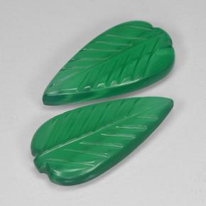 5.74캐럿 천연 따뜻한 녹색 마노 보석, 플라워 컷, 투명한