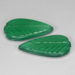 5.74캐럿 천연 따뜻한 녹색 마노 보석, 플라워 컷, 투명한