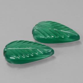 5.17캐럿 천연 따뜻한 녹색 마노 보석, 플라워 컷, 투명한