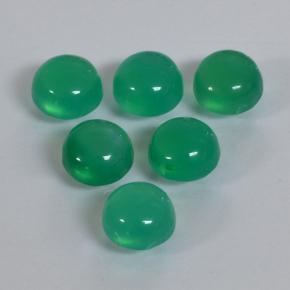 1.92캐럿 천연 미디엄 그린 아게이트 보석, 라운드 컷, 4.09 mm, 투명한