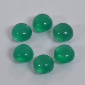 1.69캐럿 천연 따뜻한 녹색 아게이트 보석, 라운드 컷, 4.09 mm, 투명한