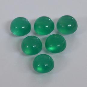 1.69캐럿 천연 따뜻한 녹색 아게이트 보석, 라운드 컷, 4.09 mm, 투명한