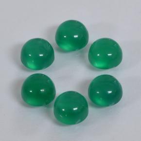 1.92캐럿 천연 따뜻한 녹색 아게이트 보석, 라운드 컷, 4.05 mm, 투명한