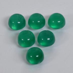 1.92캐럿 천연 따뜻한 녹색 아게이트 보석, 라운드 컷, 4.05 mm, 투명한