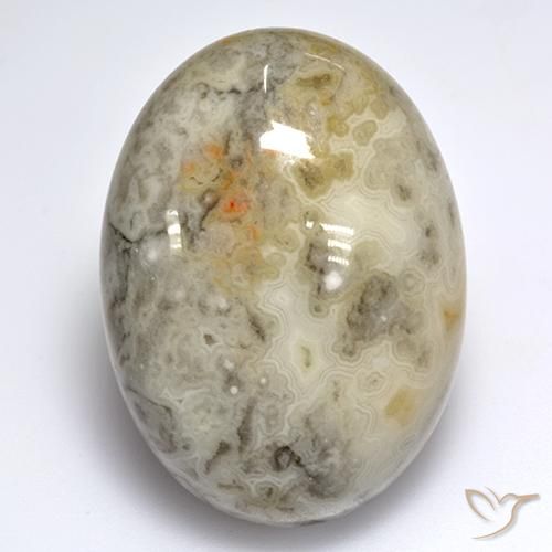 45.62ct 자연스러운 다색 마노, 타원형, 불투명체