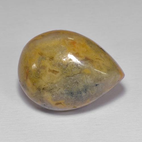 8.66캐럿 천연 멀티컬러 아게이트, 배 모양, 15.8×12 mm, 불투명체