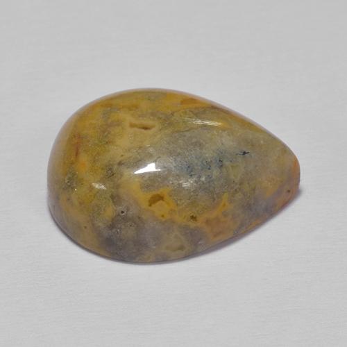 8.66캐럿 천연 멀티컬러 아게이트, 배 모양, 15.8×12 mm, 불투명체