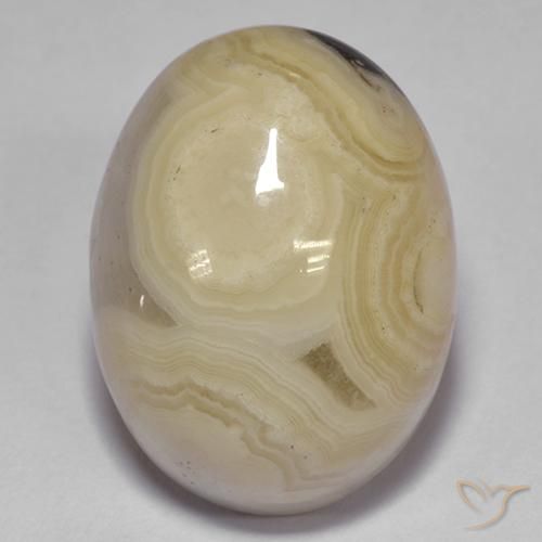 19.37ct 자연스러운 다색 마노, 타원형, 투명한